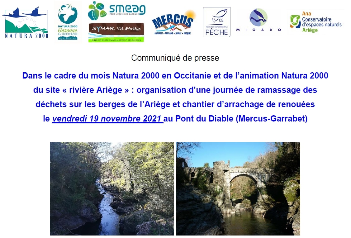 Communiqué de Presse Opération Natura 2000 Ariège